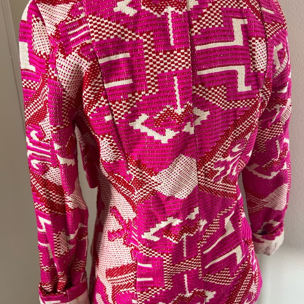 Chloe Oliver Pink & Red Woven Jacket - Picture 4 of 5